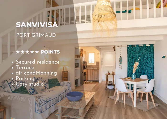 Apartment Sanvivisa Cosy - Calme - Terrasse Grimaud